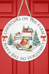 Christmas on The Farm Snow Door Hanger