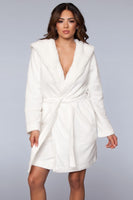 Janet Plush Fleece Color Block Robe