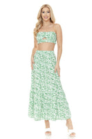 Women's Floral Skirt and TOP Set