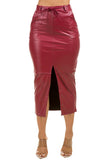 SEXY PU LEATHER LONG MAXI SKIRTS