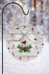 Cardinal Birdhouse Christmas Wind Spinner