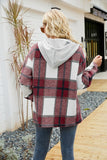 Women's Long Sleeve Shacket With Hooded