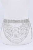 Fringe Rhinestone Curtain Belt