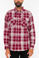 LONG SLEEVE FLANNEL FULL PLAID CHECKERED SHIRT