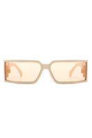 Rectangle Retro Square Wrap Around Sunglasses