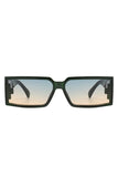 Rectangle Retro Square Wrap Around Sunglasses