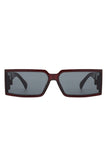 Rectangle Retro Square Wrap Around Sunglasses