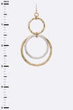 Mix Tone Ring Drop Earrings