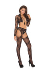 Elegant Moments Lace Suspender Pantyhose