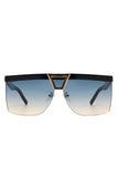 Oversize Half Frame Fashion Square Sunglasses