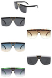 Oversize Half Frame Fashion Square Sunglasses