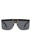 Oversize Half Frame Fashion Square Sunglasses