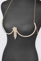 Rhinestone Star Fringe Drop Bra Chain