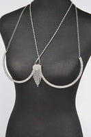 Rhinestone Fringe Detail Iconic Bra Chain