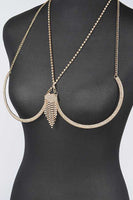 Rhinestone Fringe Detail Iconic Bra Chain