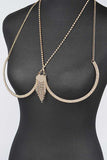 Rhinestone Fringe Detail Iconic Bra Chain