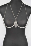 Rhinestone Fringe Detail Iconic Bra Chain