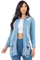 SEXY DENIM JACKET DRESS