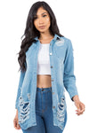 SEXY DENIM JACKET DRESS