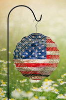 Patriotic America USA Flag Garden Wind Spinner