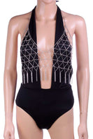 Fringe Fishnet Iconic Bra Chain