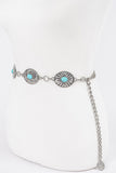 Turquoise Western Concho Chain Belt