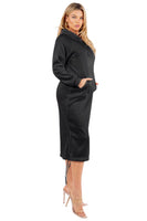 WOMEN FASHION LONG MAXI HOODIE DRESS