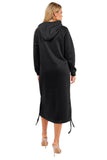 WOMEN FASHION LONG MAXI HOODIE DRESS