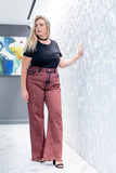 PLUS SIZE - HIGH RISE FLARED LEG JEANS