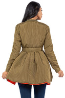 WOMEN FASHION PUFFER JACKET DRESS OUTERWEAR