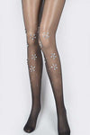 Crystal Flower Pave Sheer Stocking