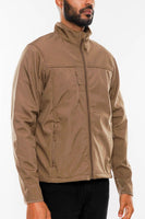 Mens Solid Soft Shell Storm Tech Jacket Coat