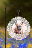 Valentine's Day Frenchie Garden Wind Spinner