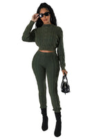 WOMEN FASHION 2PCS SWEATER PANTS SET