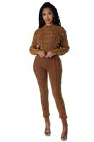 WOMEN FASHION 2PCS SWEATER PANTS SET