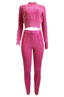 WOMEN FASHION 2PCS SWEATER PANTS SET