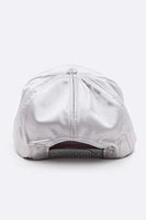 Glitter Brim Satin Cap