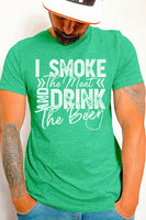 St Patricks Day Smoke The Meat Drink The Beer Tee