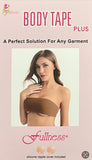 Plus size body tape with silicone nipple cover