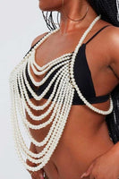 Dramatic Pearls Beaded Body Chain