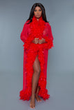 Glamour Boa Feather Trim Robe