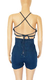 WOMEN FASHION DENIM ROMPER