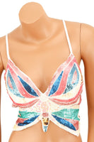 Sequin Butterfly Bralette