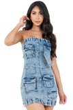 WOMEN FASHION DENIM DRESS