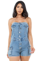 WOMEN FASHION DENIM ROMPERS