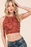 Spagetti Tie Back Crop Top