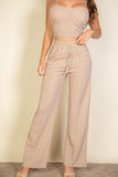 Bustier Cami Top & Slant Straight Pants