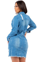 WOMEN FASHION DENIM DRESS