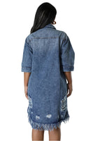 WOMEN FASHION DENIM DRESSES