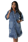 WOMEN FASHION DENIM DRESSES